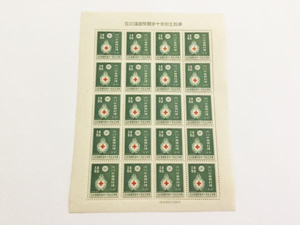 記念切手　シート　1934年　赤十字会議記念　1銭5厘　-0.jpg